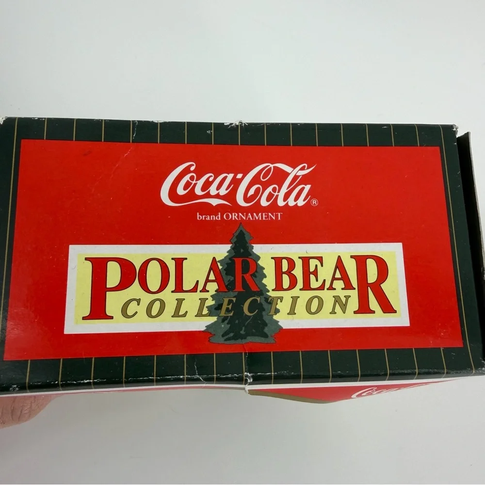 Coca-Cola Town Square Polar Bear Collection Set of 2 in Boxes, 1990s
